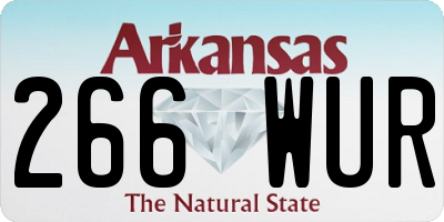 AR license plate 266WUR