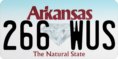 AR license plate 266WUS