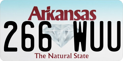 AR license plate 266WUU