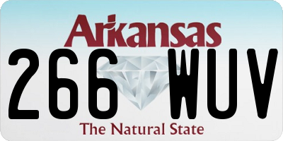 AR license plate 266WUV