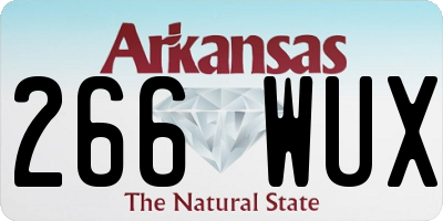 AR license plate 266WUX