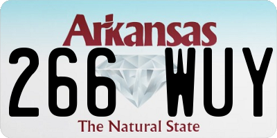 AR license plate 266WUY