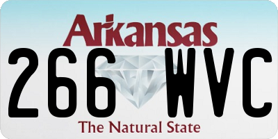 AR license plate 266WVC