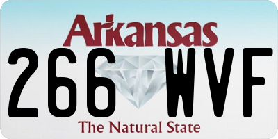 AR license plate 266WVF
