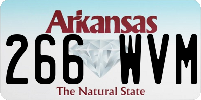 AR license plate 266WVM