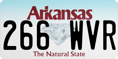 AR license plate 266WVR