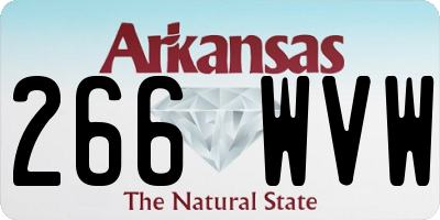 AR license plate 266WVW