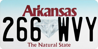 AR license plate 266WVY