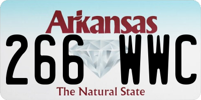 AR license plate 266WWC