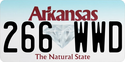 AR license plate 266WWD