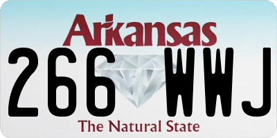 AR license plate 266WWJ