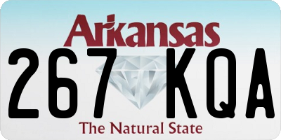 AR license plate 267KQA