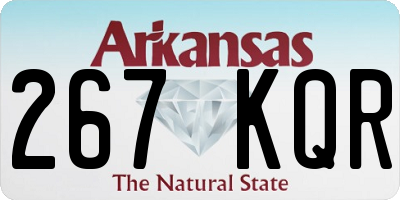 AR license plate 267KQR