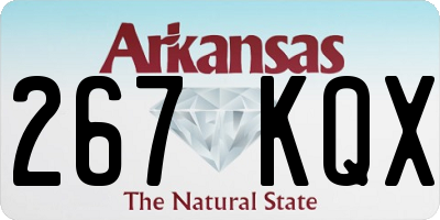 AR license plate 267KQX