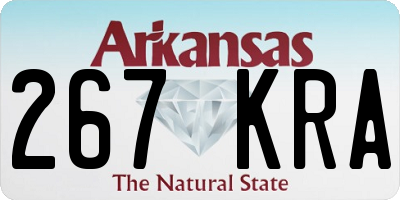 AR license plate 267KRA