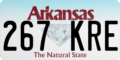 AR license plate 267KRE