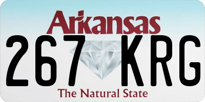 AR license plate 267KRG