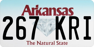 AR license plate 267KRI