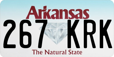 AR license plate 267KRK