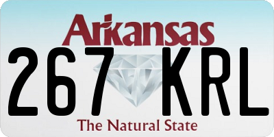 AR license plate 267KRL
