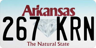 AR license plate 267KRN