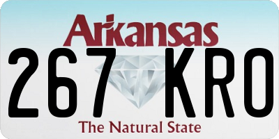 AR license plate 267KRO
