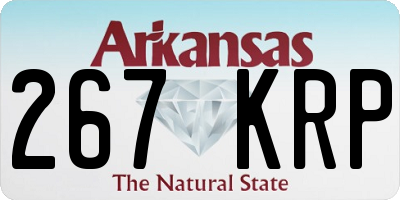 AR license plate 267KRP