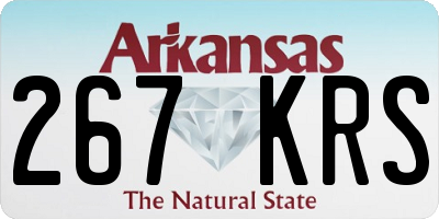 AR license plate 267KRS