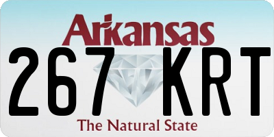 AR license plate 267KRT