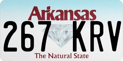 AR license plate 267KRV