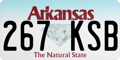 AR license plate 267KSB
