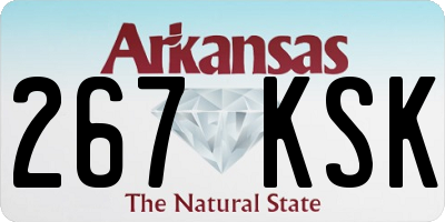 AR license plate 267KSK