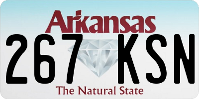 AR license plate 267KSN