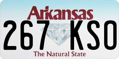 AR license plate 267KSO