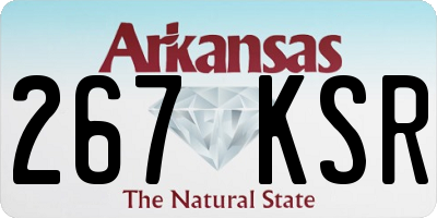 AR license plate 267KSR