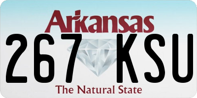 AR license plate 267KSU