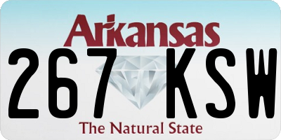 AR license plate 267KSW
