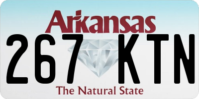 AR license plate 267KTN