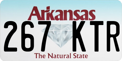 AR license plate 267KTR