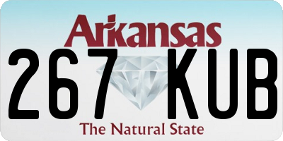 AR license plate 267KUB