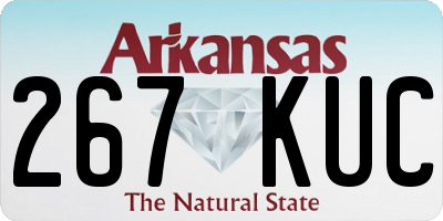 AR license plate 267KUC