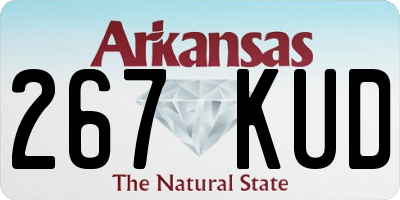 AR license plate 267KUD