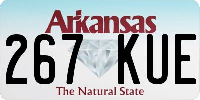 AR license plate 267KUE