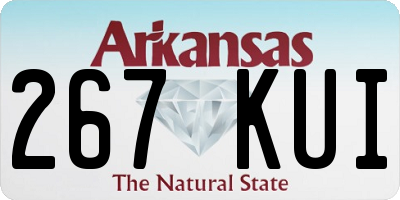 AR license plate 267KUI