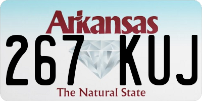 AR license plate 267KUJ