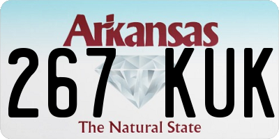 AR license plate 267KUK