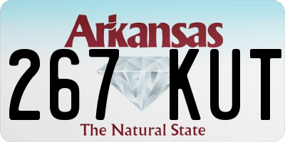 AR license plate 267KUT