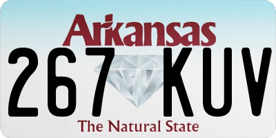 AR license plate 267KUV