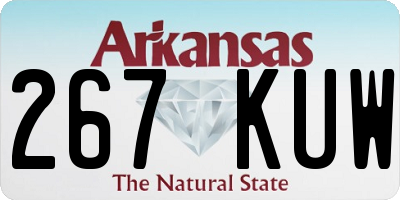 AR license plate 267KUW