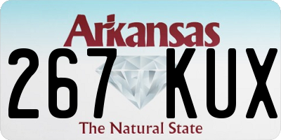 AR license plate 267KUX